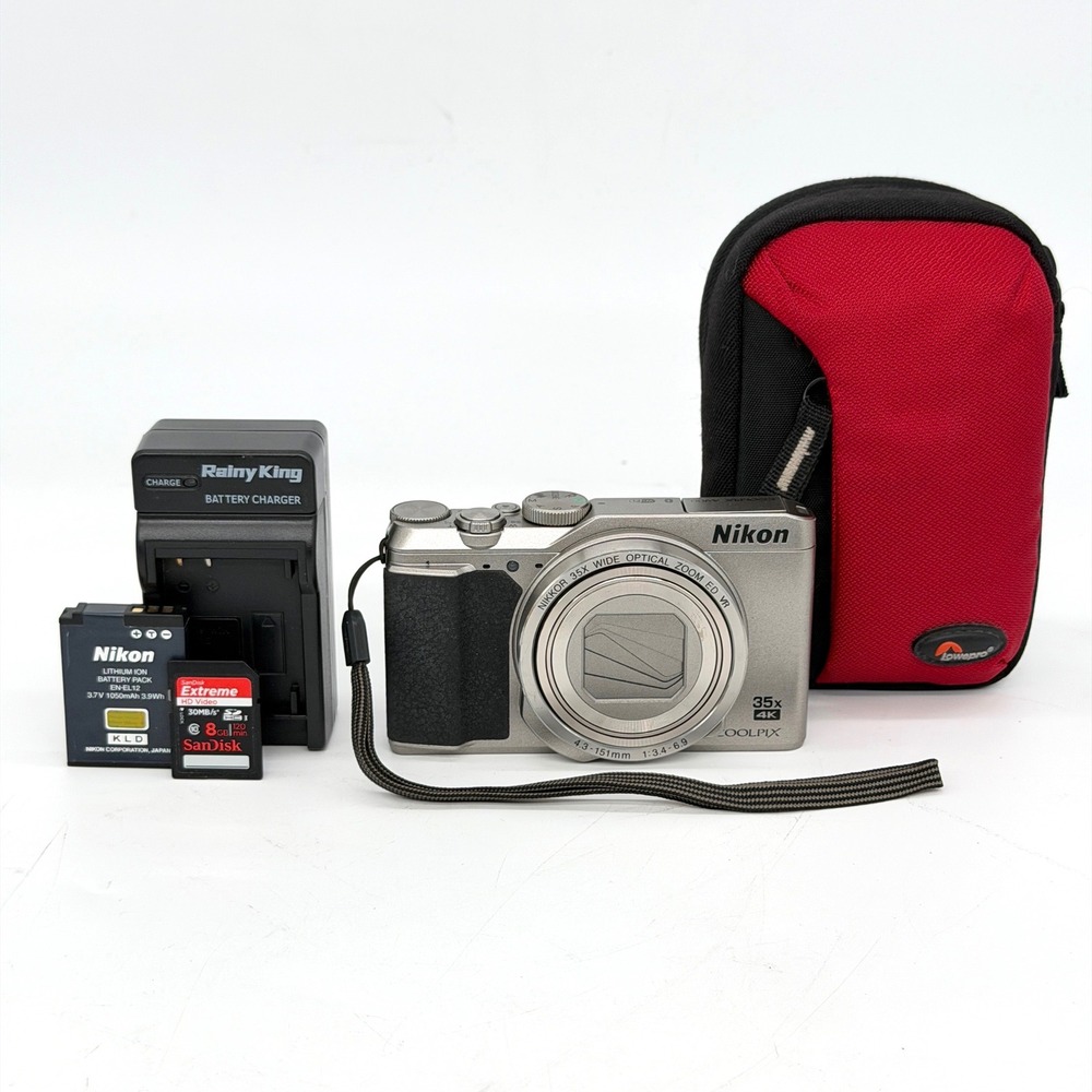 Nikon Coolpix A900 Digital Camera Silver 35x Optical Zoom 4K UHD Bundle Tested